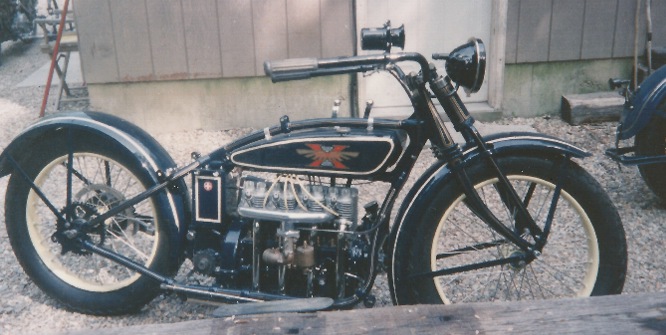 We've hand lettered and striped this 1929 Henderson.