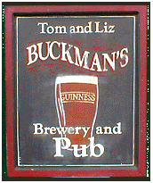 This wooden pub sign was custom made for someone's personal bar.