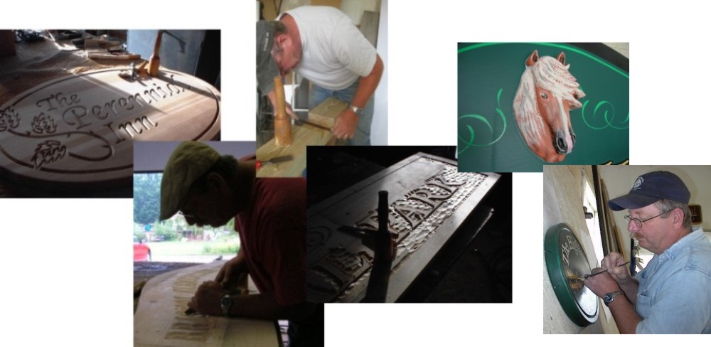 I still carve using chisels and mallet and hand letter!