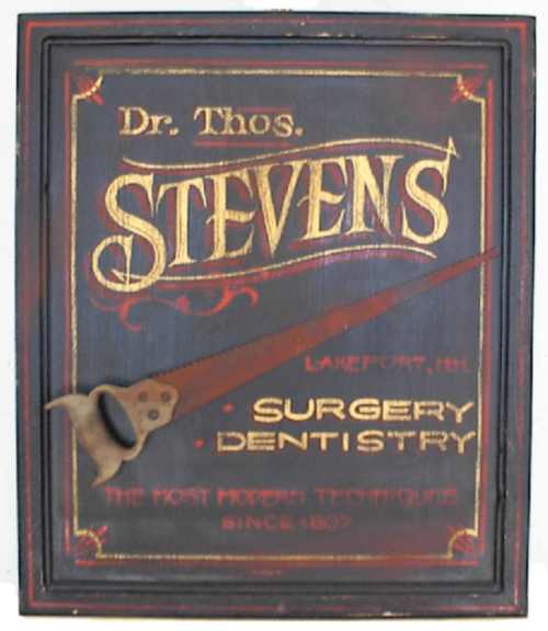 Notice the antique saw?