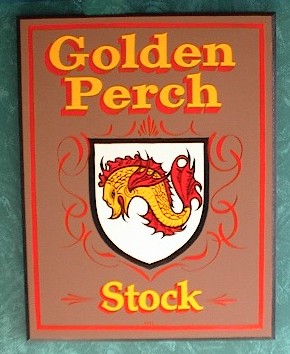 This wooden pub sign was custom made for someone's personal bar.